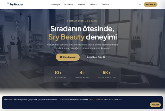 SRY Beauty online randevu sistemi