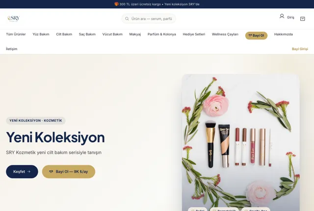 SRY Kozmetik e-ticaret ve bayilik platformu